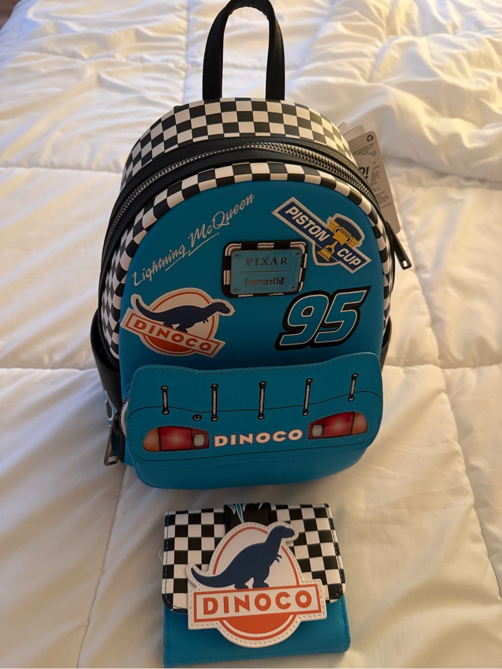Loungefly Pixar Cars Dinoco Backpack & Wallet Set